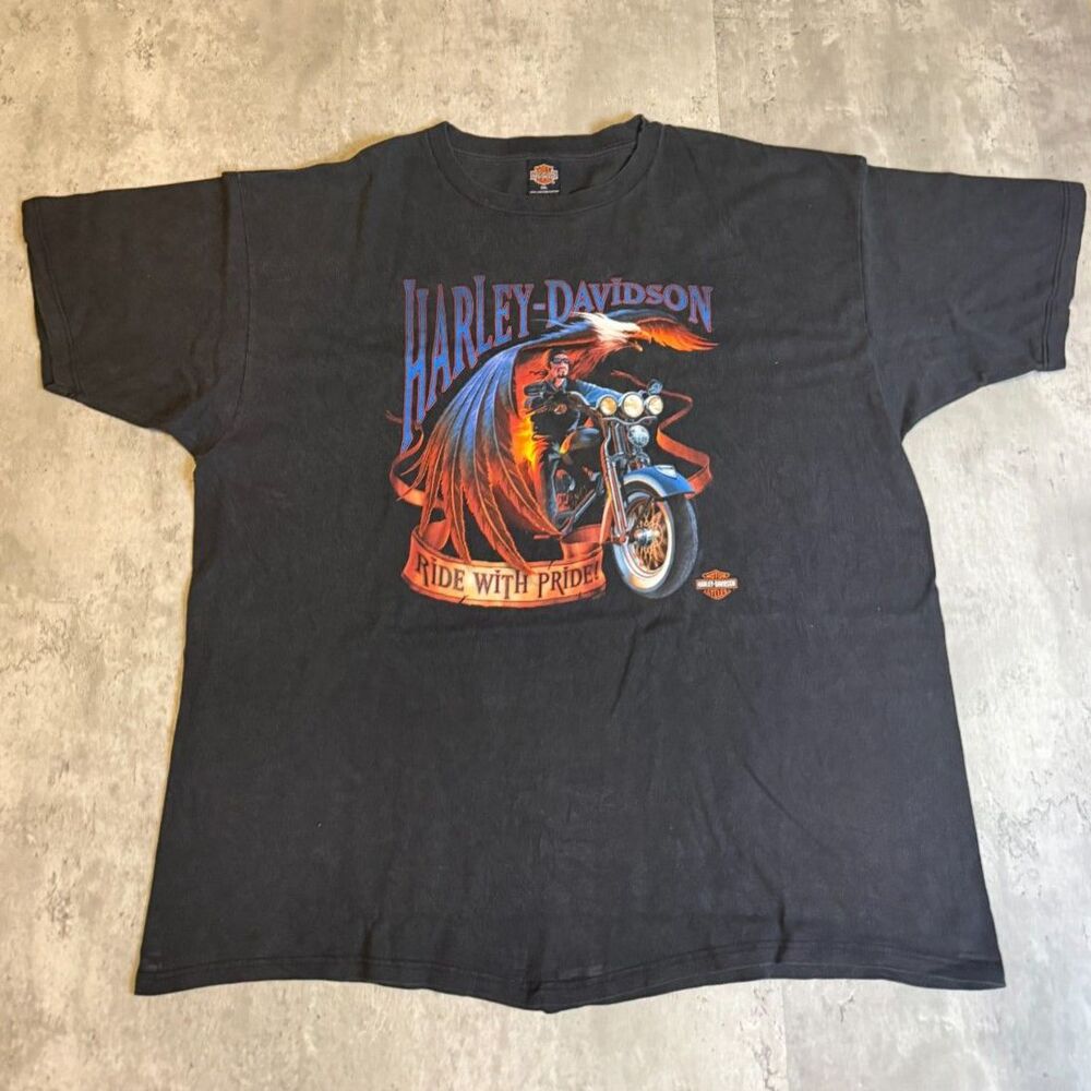 Harley Davidson Ride With Pride Eagle Tee Men's 3XL Black El Paso Texas